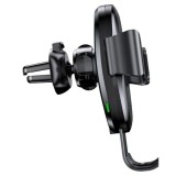 Incarcator wireless eMazing pentru vehicule (inducție) cu suport, tehnologie Fast Charge, model WUW W2 &icirc;n culoare neagră