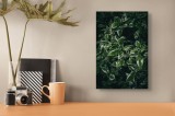 Tablou Canvas, "Frumusețea ascunsă a naturii verzi", Frunze, Verde, &Icirc;ntuneric, Textură, Natură, Contrast, Eleganță, Umbră, Detaliu, Variație, 26 x 39