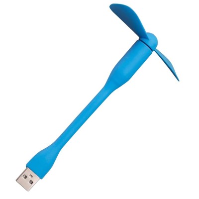 Mini ventilator portabil USB, flexibil Techsuit TUF1, albastru foto