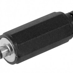 Mufa tata 3.5 mm, stereo, 4 contacte, plastic, cu protector cablu