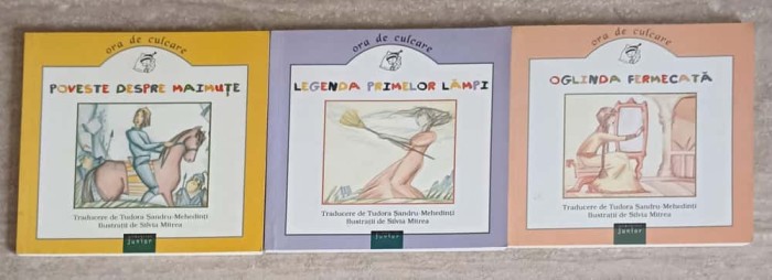 SET 3 CARTI COLECTIA ORA DE CULCARE: POVESTE DESPRE MAIMUTE; LEGENDA PRIMELOR LAMPI; OGLINDA FERMECATA-TRAD-255614