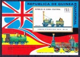 Guinea Ecuatoriala 1972 - Locomotive, colita nedantelata neuzata