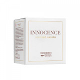 Lumanare naturala cu lemn de santal Innocence, 200g, Wooden Spoon