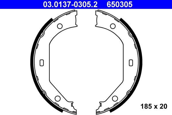 ATE 03.0137-0305.2 Set saboti frana, frana de mana