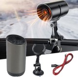 Aeroterma Auto 12V/24V, Dezaburire &amp; Dezghetare Parbriz, Incalzire Rapida, Ventilator Rotativ 360&deg; Universal