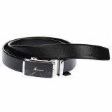 Curea din piele pentru barbati, catarama metalica fara ac, latime 3.5 cm, lungime reglabila, negru - LS200NSS