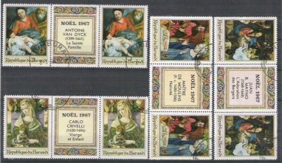 Burundi 1968 Paintings x 2, used A.73 foto