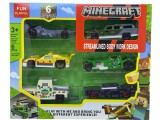 Set 6 Machete Metal Minecraft, Scara 1:64, 5cm, Recomandat 3+ Ani