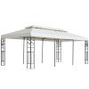 Gossi pavilion cu acoperis dublu, alb, 6x3 m, otel