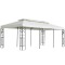 Gossi pavilion cu acoperis dublu, alb, 6x3 m, otel