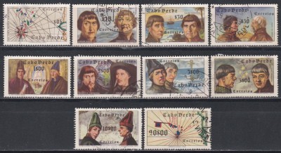 Capul Verde 1952 - Navigatori portughezi, RARA, Stampilat foto