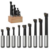 Cumpara ieftin Freze alezare 9 buc. 12 mm cu baza din lemn