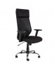 Scaun directorial SL Q211, cotiere reglabile, mesh, cadru cromat, suport lombar, mecanism de balans, negru