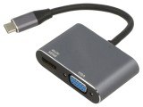 Adaptor USB C la HDMI/VGA 0,15m