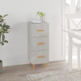 vidaXL Servantă, gri beton, 34,5x34x90 cm, lemn compozit