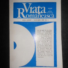 Revista Viata Romaneasca. Anul LXXXV - Ianuarie 1990. Nr. 1