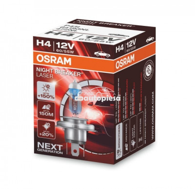 Bec Osram H4 Night Breaker Laser Next Gen (+150% lumina) 12V 55W 64193NL foto