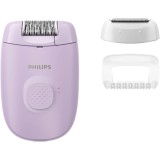Epilator Philips Seria 2000 BRE237/00, 2 accesorii, Maner antialunecare, Mov