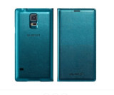 Husa Flip Originala Samsung Galaxy S5 - EF-WG900BGEGWW, Turquoise, Piele Ecologica