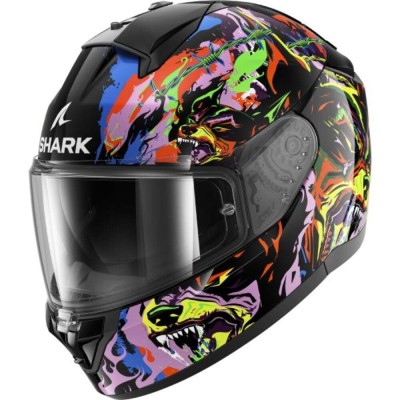 Casca integrala Shark Ridill 2 Racing Beast negru/albastru/roz/mov/galben marime S foto