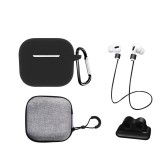 Set extins 5 in 1 marca THD pentru protectia castilor Apple Airpods 3, culoarea negru