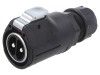Mufă Circulară 28mm 2-Pin Aurită 50A
