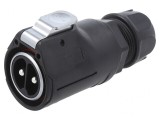Mufă Circulară 28mm 2-Pin Aurită 50A