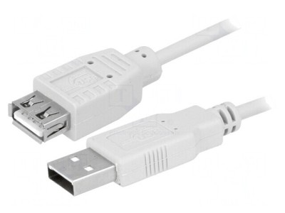 Cablu USB 2.0 A-A 3m Gri foto