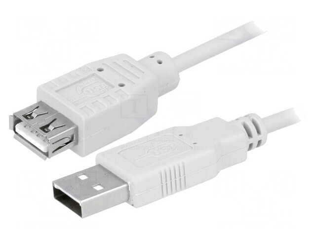 Cablu USB 2.0 A-A 3m Gri
