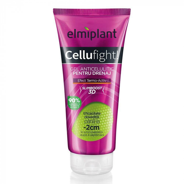 Gel Anticelulitic pentru Drenaj, 200ml Elmiplant Cellufight, Gel Masaj Anticelulitic Cellufight, Gel Masaj Anticelulitic Elmiplant Cellufight, Gel Ant