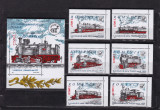 ROMANIA 2002 LP 1592 LP 1593 LOCOMOTIVE ROMANESTI SERIE+BLOC MNH, Nestampilat