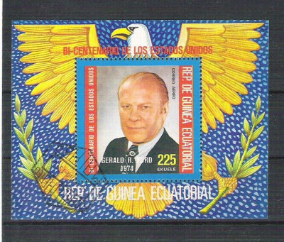 Eq. Guinea 1975 Anniversaries, perf. sheet, used I.084 foto