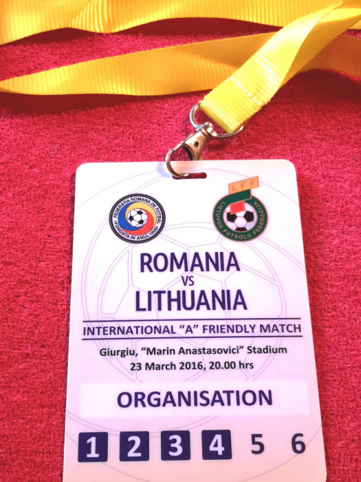 Acreditare meci fotbal ROMANIA - LITUANIA (23.03.2016)