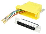 Adaptor D-Sub 25pin Femelă la RJ45 Galben