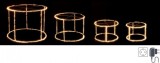 Set 4 decoratiuni luminoase 25x18 cm, 30x20 cm, 38x28 cm, 50x38 cm