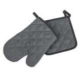 Mănușă și Șervețel de Bucătărie, Gri Antracit, Set 2 Bucăți, CMCLASS