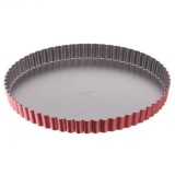 Tava rotunda pentru copt tarte, Tefal Delibake, J1641574, rosu / gri, 28 cm