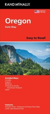 Rand McNally Easy to Read: Oregon State Map foto
