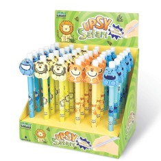 Pix care se sterge cu capac, Upsy Safari, 4 modele (36 buc/display)