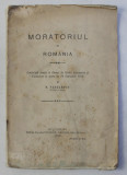 MORATORIUL IN ROMANIA de P. VASILESCU, 1915