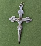 PANDANTIV-CRUCIFIX VINTAGE DIN METAL