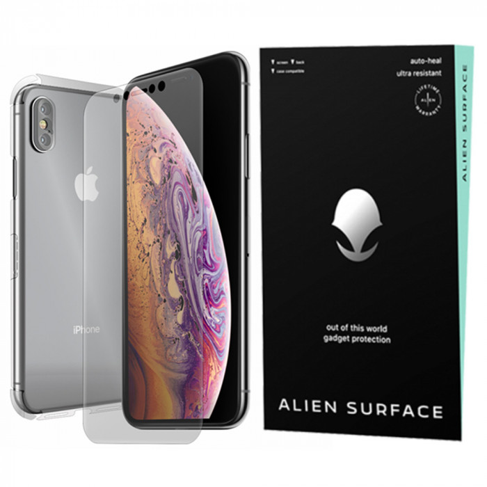 Alien Surface -Folie sticla securizata - iPhone X / XS - Transparent