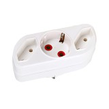 Cumpara ieftin Triplu stecher Fetih, 3 posturi, 1 x Schuko, 2 x Euro