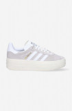adidas Originals sneakers din piele &icirc;ntoarsă Gazelle Bold W culoarea gri, HQ6893 HQ6893-grey