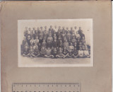 Bnk foto Elevi cu profesor - interbelica, Alb-Negru, Romania 1900 - 1950, Portrete