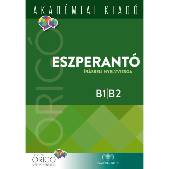 Orig&oacute; - Eszperant&oacute; &iacute;r&aacute;sbeli nyelvvizsga 2017 - B1-B2