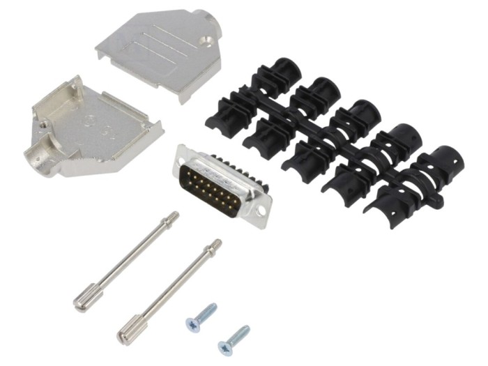 Conector D-Sub 15-Pin tată drept