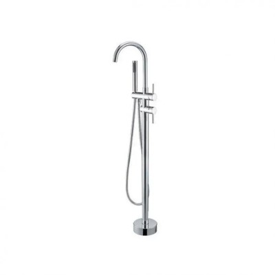 Baterie de Podea cu Cadru Rotund, Alama Sanitara, Crom, CF2032 ModernLight Concept foto