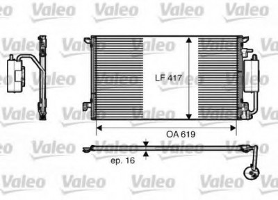 Condensator / Radiator aer conditionat OPEL VECTRA C GTS (2002 - 2016) VALEO 817809 foto