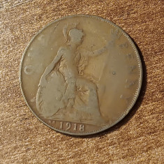 M3 C50 - Moneda foarte veche - Anglia - one penny - 1918